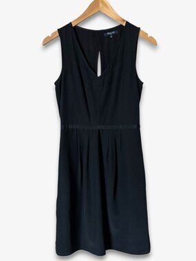 Madewell Silk Black Mini Dress Womens Size 2 Quiet Luxury Capsule Minimalist LBD